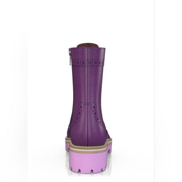 Girotti Brogue Purple Boots - Picture 4 of 5